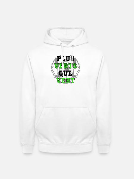 PLUS VERTS QUE VERT (ST ETIENNE) - Sweat-shirt à capuche unisexe - blanc