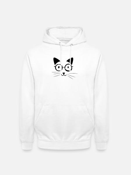 Chat chat cadeau - Sweat-shirt à capuche unisexe - blanc