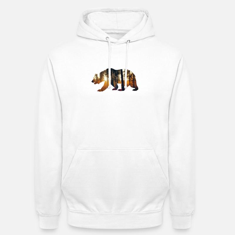Bär - Unisex Hoodie - Weiß