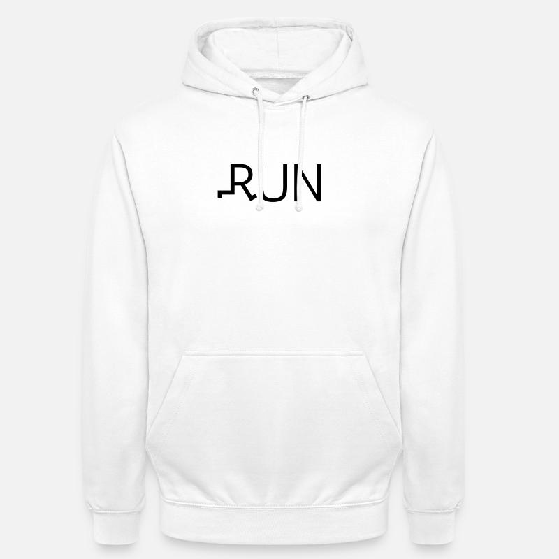 Jogging Sport en cours d'exécution - Sweat-shirt à capuche unisexe - blanc
