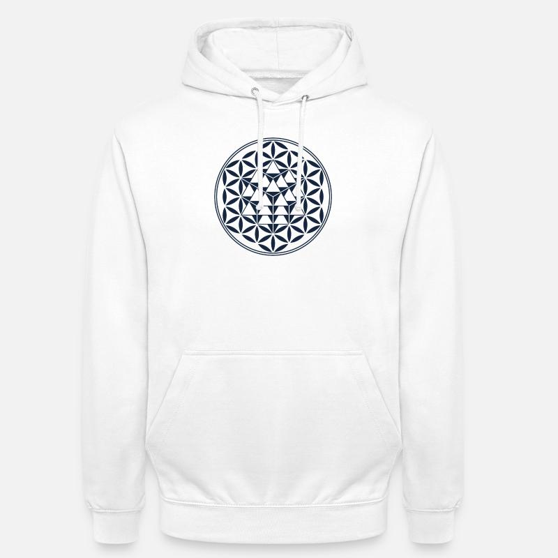 Vector Equilibrium, Geometria Sacra - Felpa con cappuccio unisex - bianco