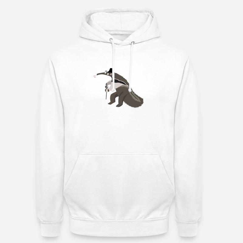 Manteau à long nez avec bâton - Sweat-shirt à capuche unisexe - blanc
