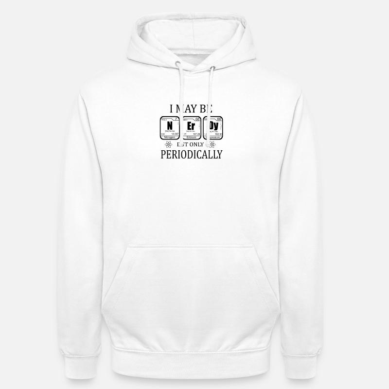 Chimie Science Tableau périodique Nerd - Sweat-shirt à capuche unisexe - blanc