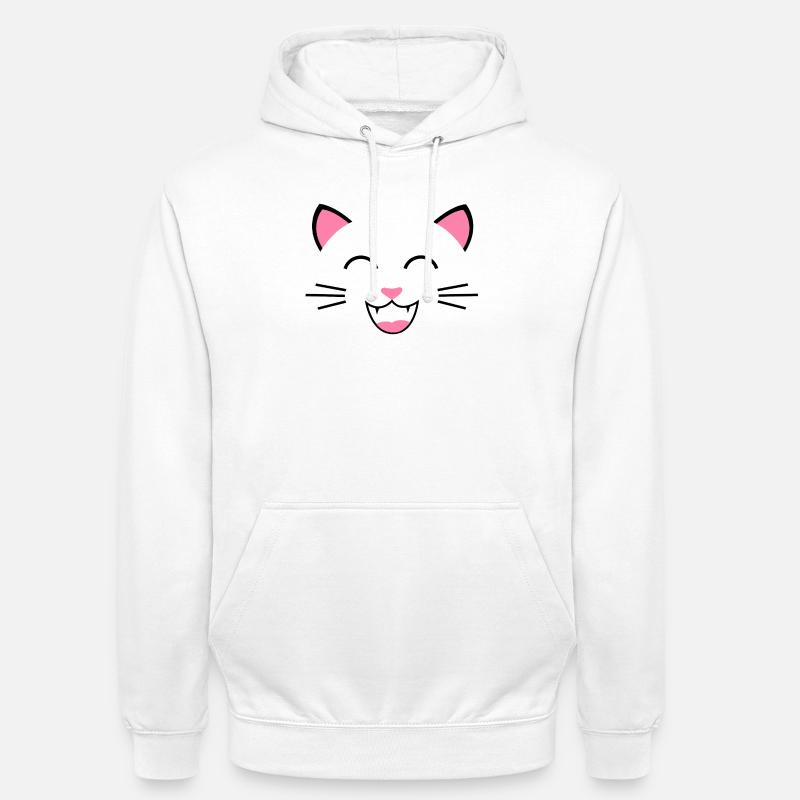 Chat chat - Sweat-shirt à capuche unisexe - blanc