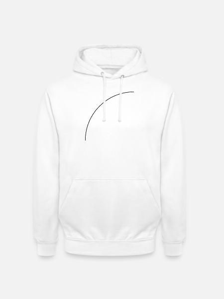 Viertelkreis - Unisex Hoodie - Weiß