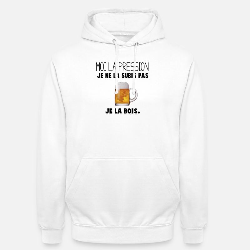 Mug à Biere Conception Unique - Sweat-shirt à capuche unisexe - blanc