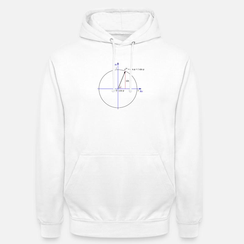 Formule d'Euler - Sweat-shirt à capuche unisexe - blanc