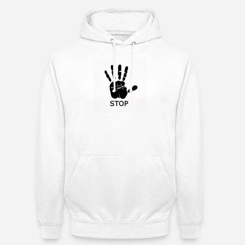 stoppe - Unisex-hettegenser - hvit