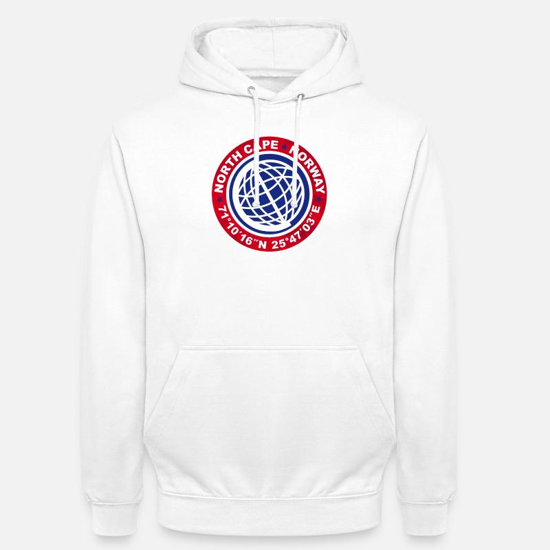 NORTH CAPE NORVÈGE - Sweat-shirt à capuche unisexe - blanc