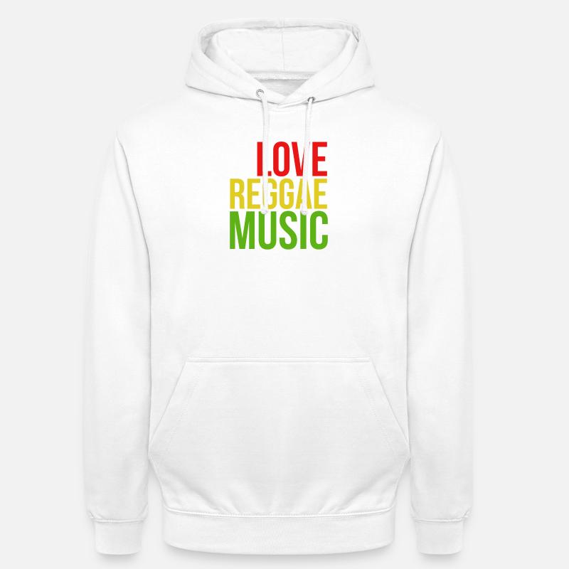 One Love Conception musicale Reggae - Sweat-shirt à capuche unisexe - blanc