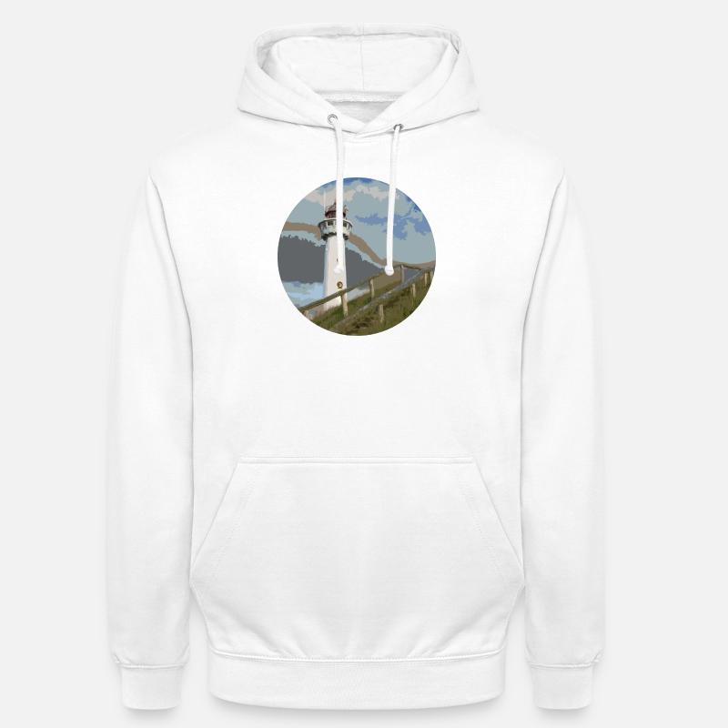 leuchtturm seefahrt küste - Unisex Hoodie - Weiß