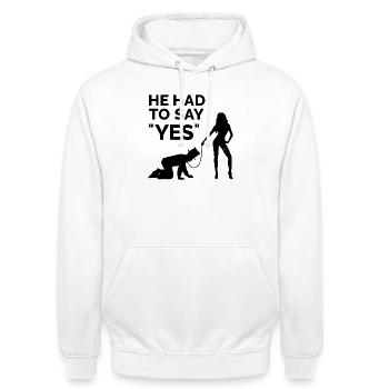Heirat Hochzeit Junggesellenabschied Braut Ehe - Unisex Hoodie - Weiß - Vorne - AI Model Male 185 dark (185cm) & AI Model Female 172 dark (172cm)