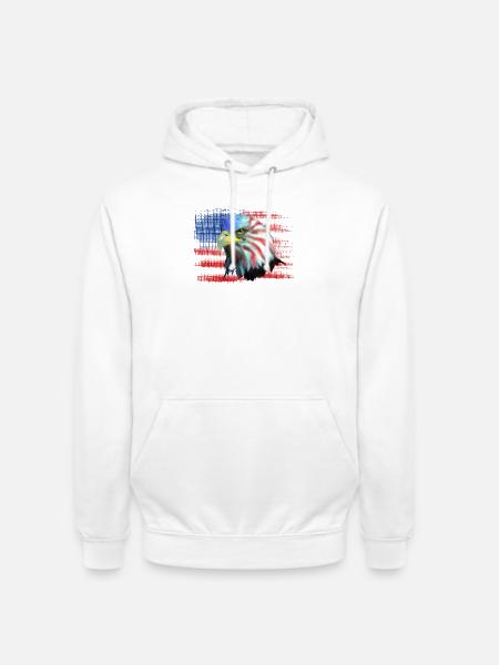 eagle USA - Unisex Hoodie - white
