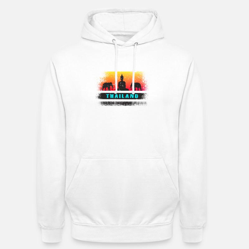 Thaïlande / Bouddha / Éléphant / Cadeau / Siam - Sweat-shirt à capuche unisexe - blanc