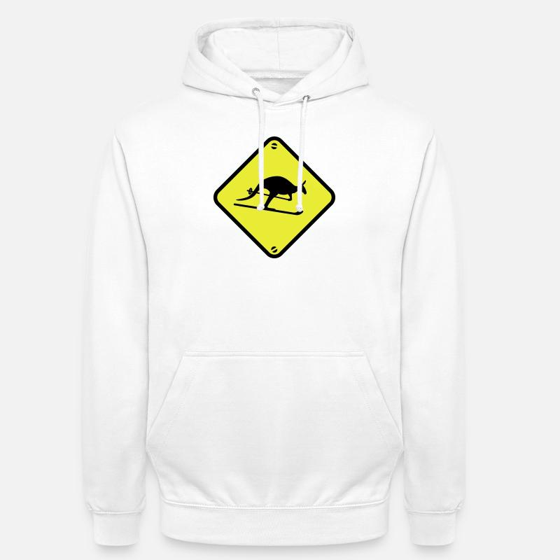 ski - Sweat-shirt à capuche unisexe - blanc