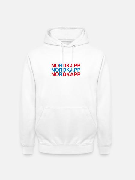 NORDKAPP Noorwegen - Noorwegen - Noorse vlag - Uniseks hoodie - wit