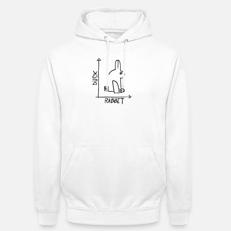 Ente oder Hase - Unisex Hoodie - Weiß