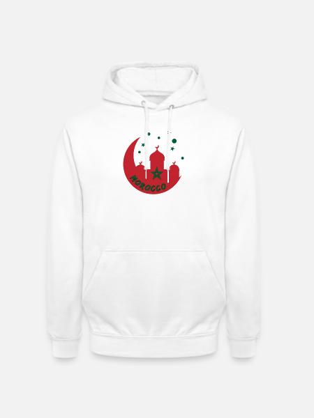 Morocco mosque design - Unisex Hoodie - white