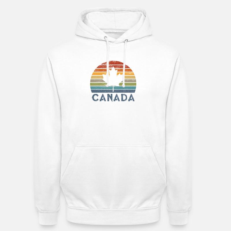Canada Vintage Design - Sweat-shirt à capuche unisexe - blanc