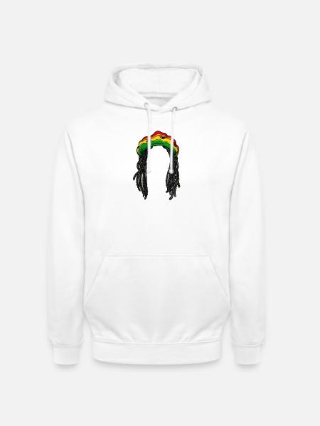 Rasta Rastafarian Reggae Jamaica Chilling Hair Jah - Luvtröja unisex - vit