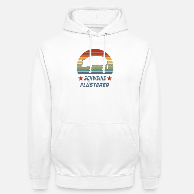 Schweine Flüsterer Design / Geschenkidee - Unisex Hoodie - Weiß