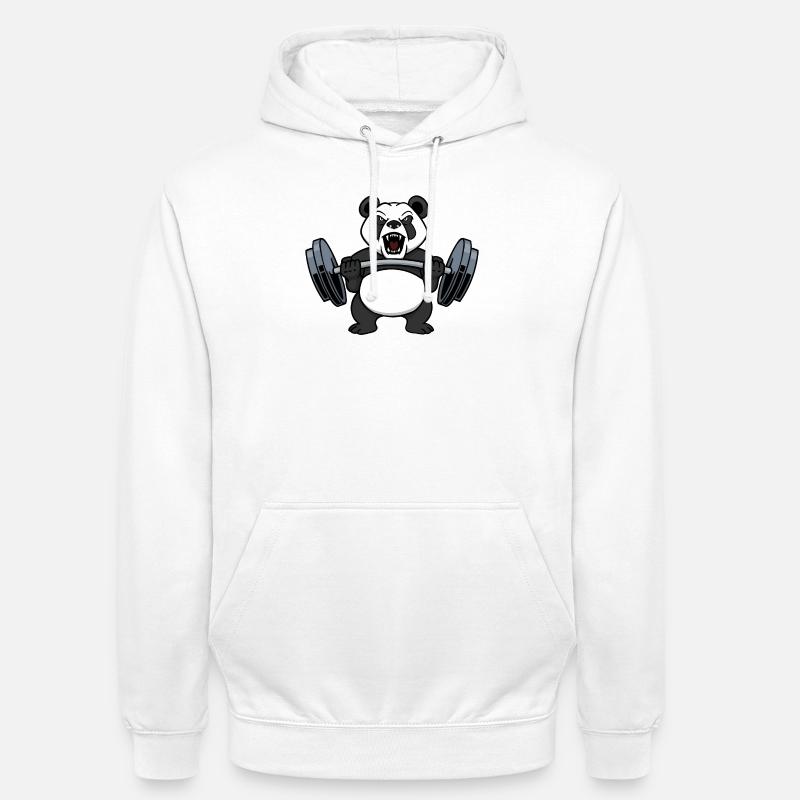 Poids de musculation Bodybuilder poids poids - Sweat-shirt à capuche unisexe - blanc