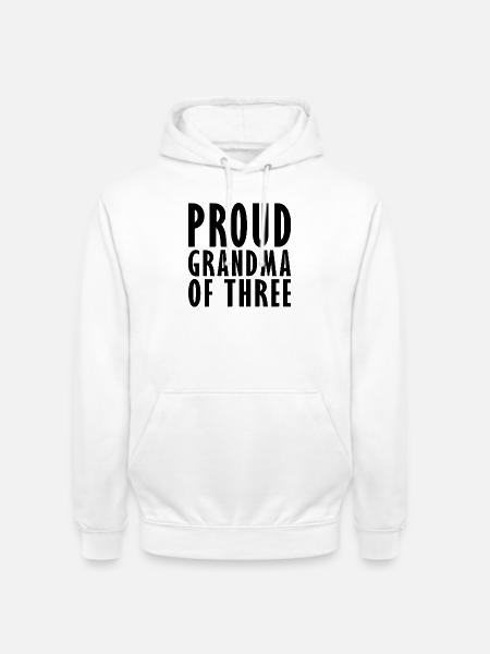 Fière grand-mère de 3 - Sweat-shirt à capuche unisexe - blanc