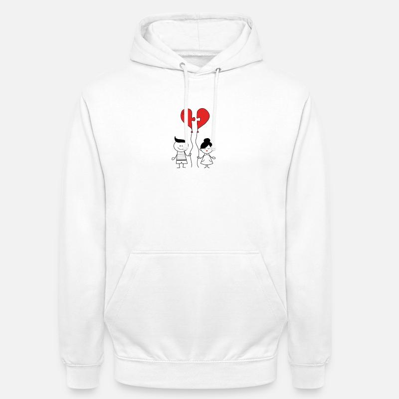 Motif de dessin d’enfant chagrin d’amour - Sweat-shirt à capuche unisexe - blanc