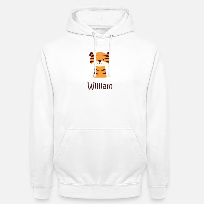 William - Sweat-shirt à capuche unisexe - blanc