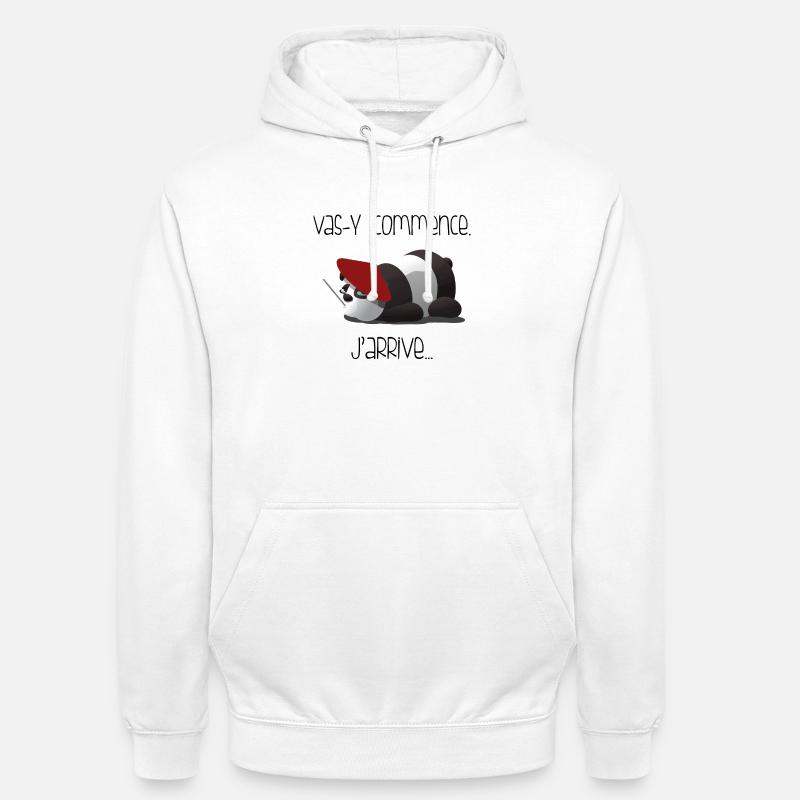 Panda mit Red Meret Pantomime - Unisex Hoodie - Weiß
