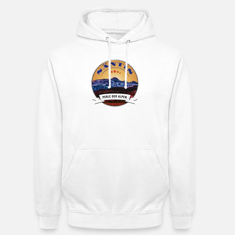 Säntis Perle der Alpen - Unisex Hoodie - Weiß