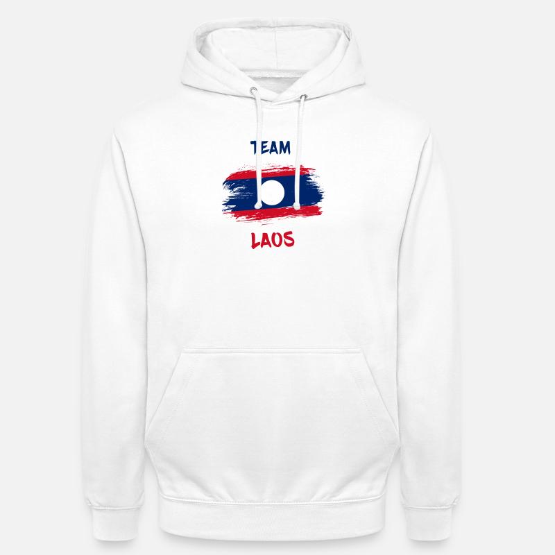Team Laos Drapeaux Design / Cadeau - Sweat-shirt à capuche unisexe - blanc