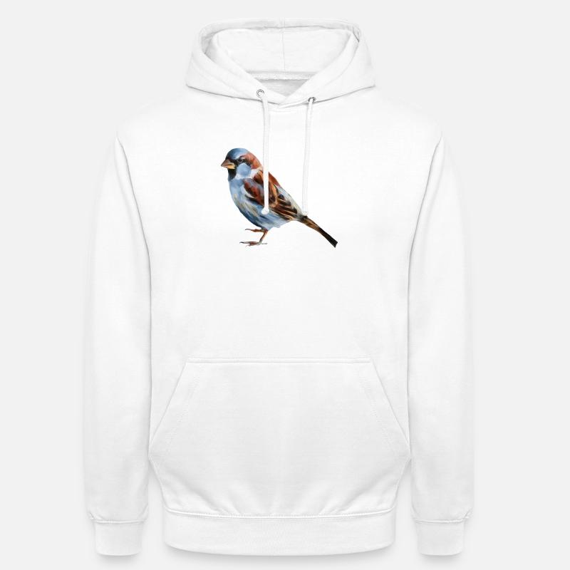 Vogel Spatz  - Unisex Hoodie - Weiß