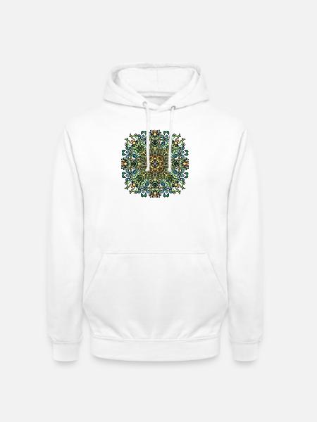 Mandala | Bunt | Leben | Geschenkidee - Unisex Hoodie - Weiß
