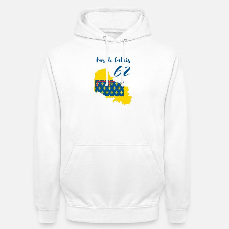 Pas de calais - Sweat-shirt à capuche unisexe - blanc