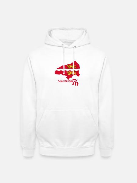 Seine maritime - Sweat-shirt à capuche unisexe - blanc