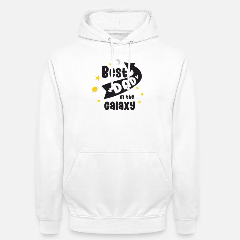Meilleur papa dans la galaxie - Sweat-shirt à capuche unisexe - blanc