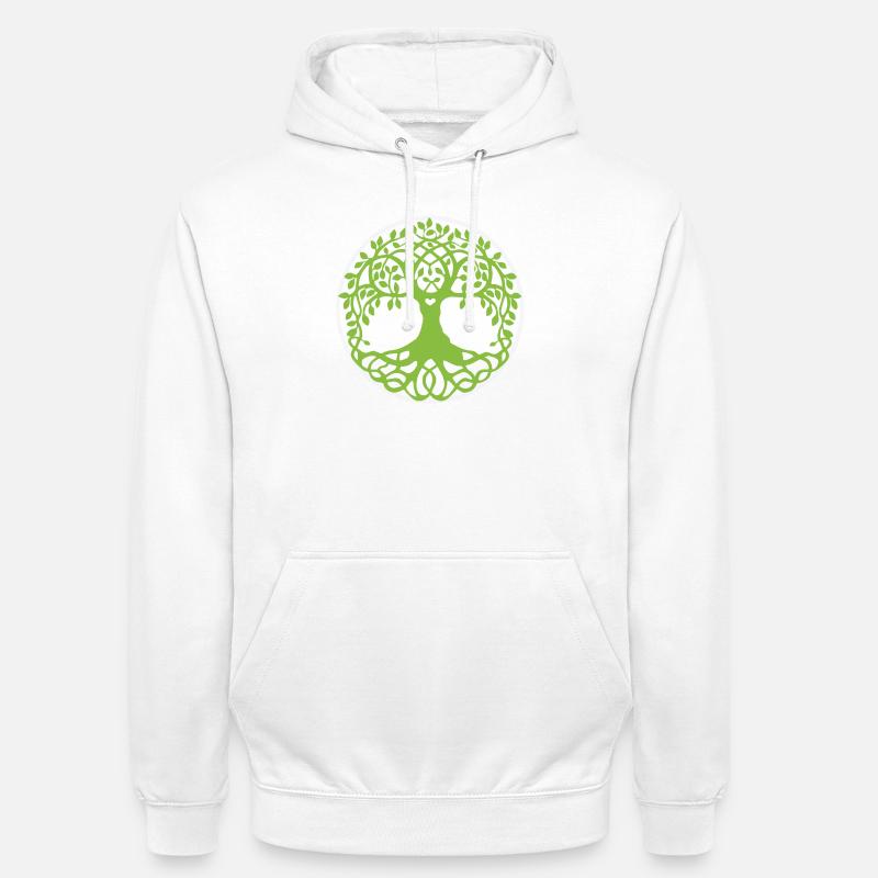Mandala Baum des Lebens - Unisex Hoodie - Weiß