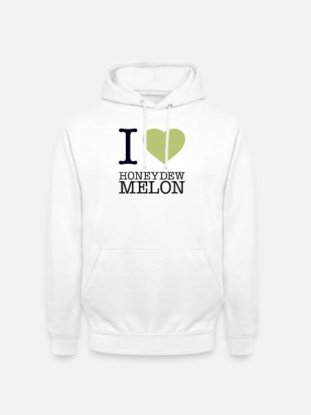 I LOVE HONEYDEW MELON Honigmelone - Unisex Hoodie - white