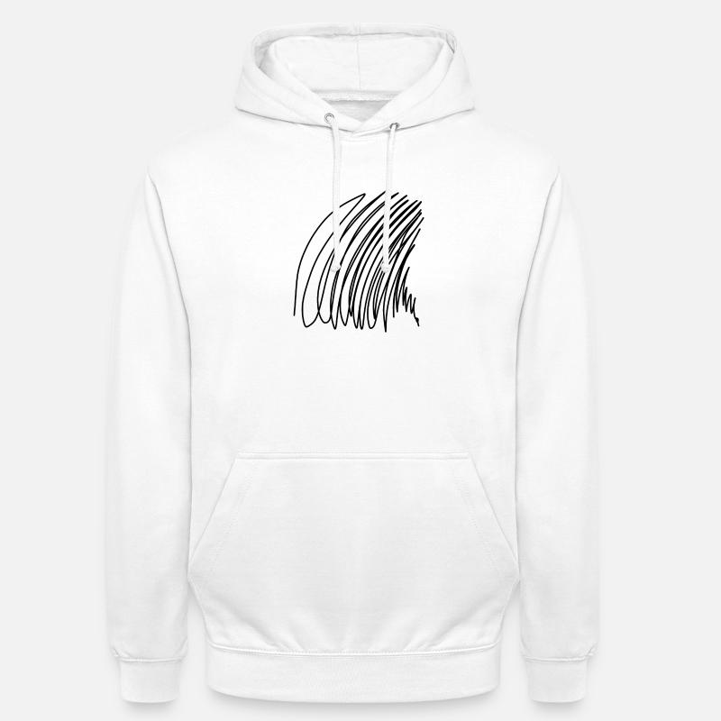 Griffonnage d’art abstrait - Sweat-shirt à capuche unisexe - blanc