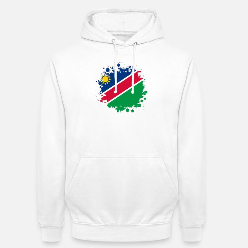 Drapeaux de Namibie design blob - Sweat-shirt à capuche unisexe - blanc