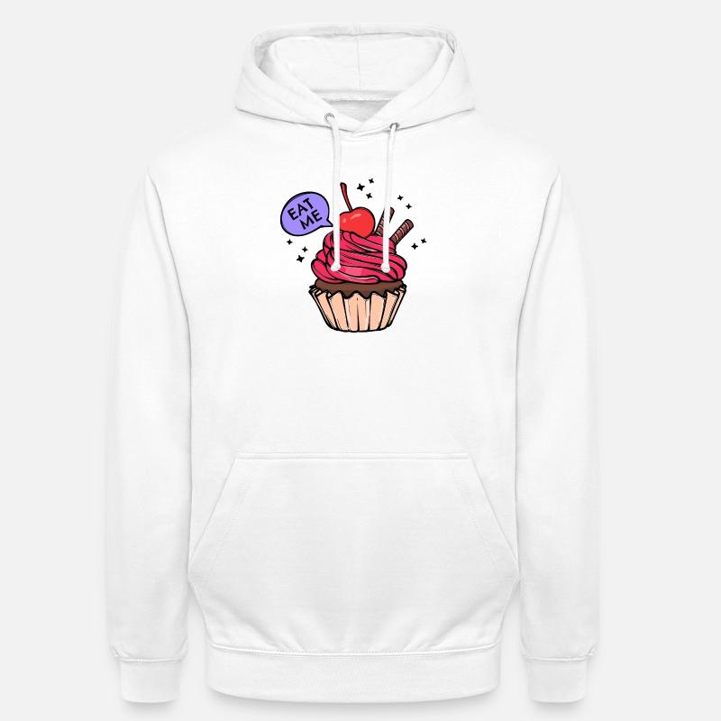 Cupcake Statement Nachspeise Backen Süßigkeiten - Unisex Hoodie - Weiß