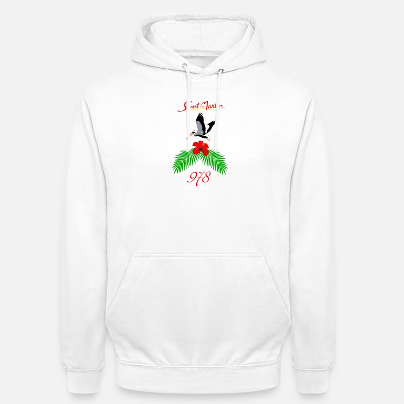 Saint-martin - Sweat-shirt à capuche unisexe - blanc