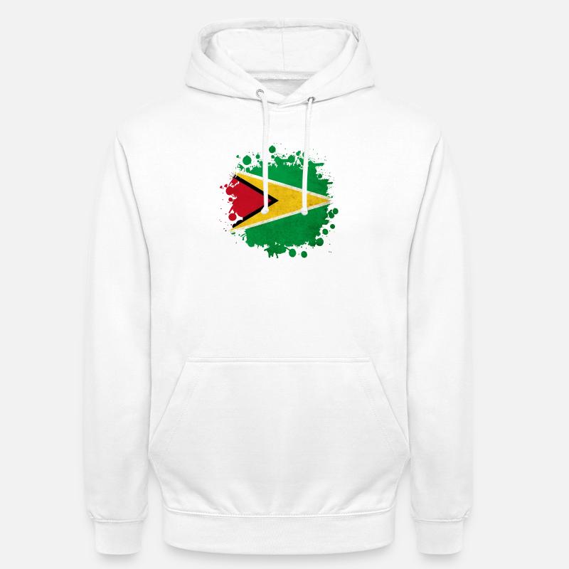 blob drapeau de la Guyane - Sweat-shirt à capuche unisexe - blanc