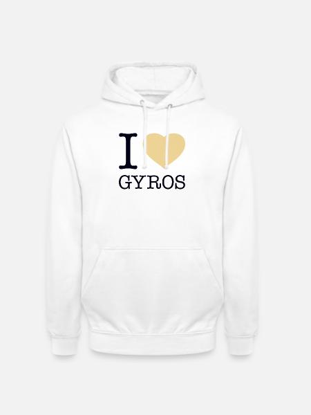 J’ADORE GYROS - Sweat-shirt à capuche unisexe - blanc