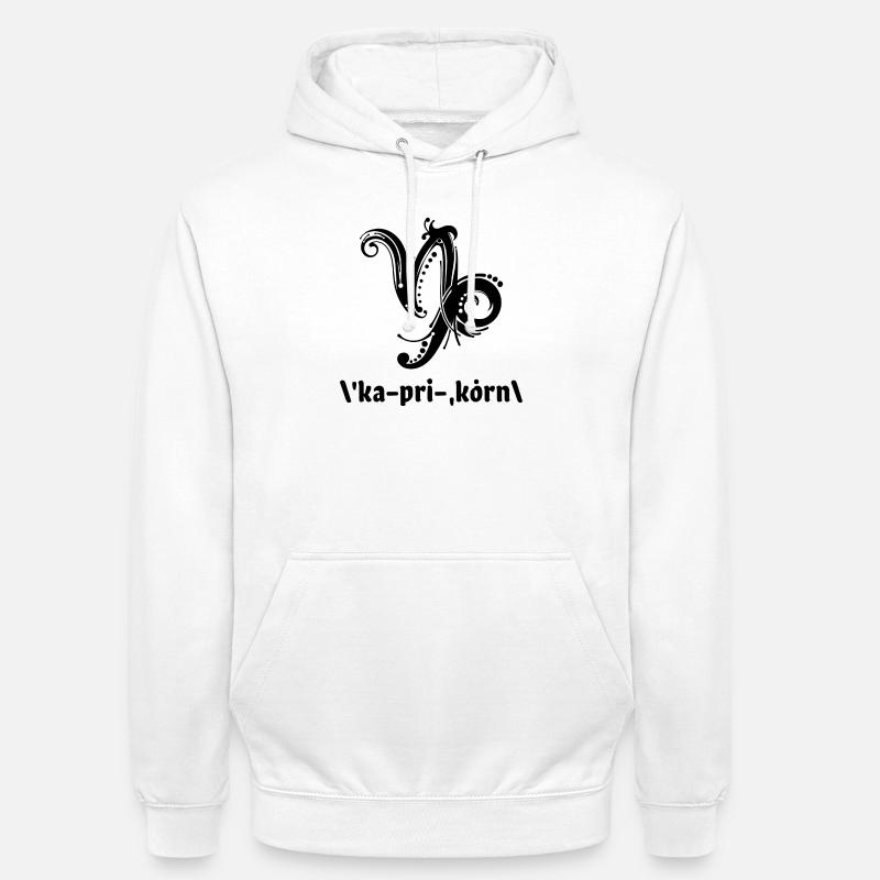 Astrologie Steinbock Sternbild Spruch Horoskop - Unisex Hoodie - Weiß