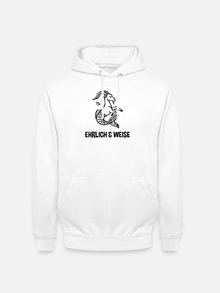 Steinbock Statement Galaxie Astrologie Tierkreis - Unisex Hoodie - Weiß