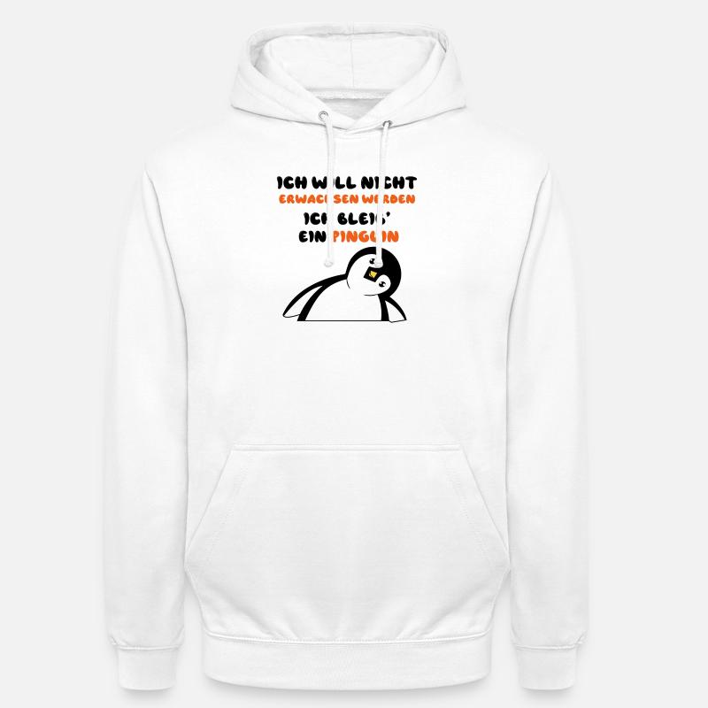 Vogel Statement Süß Pinguin Tier Zoo - Unisex Hoodie - Weiß