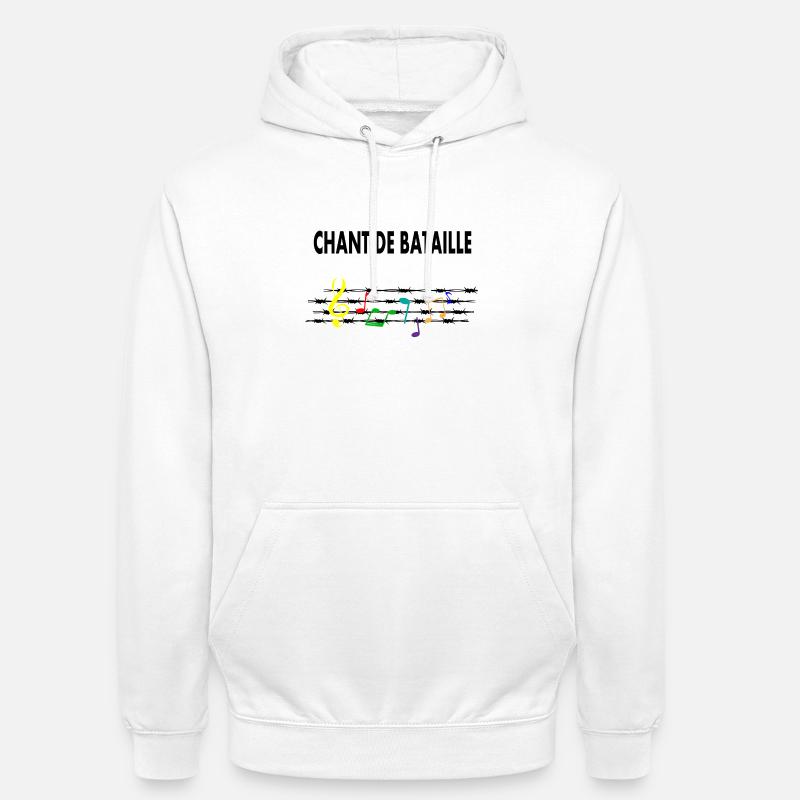 Chant de bataille - Sweat-shirt à capuche unisexe - blanc