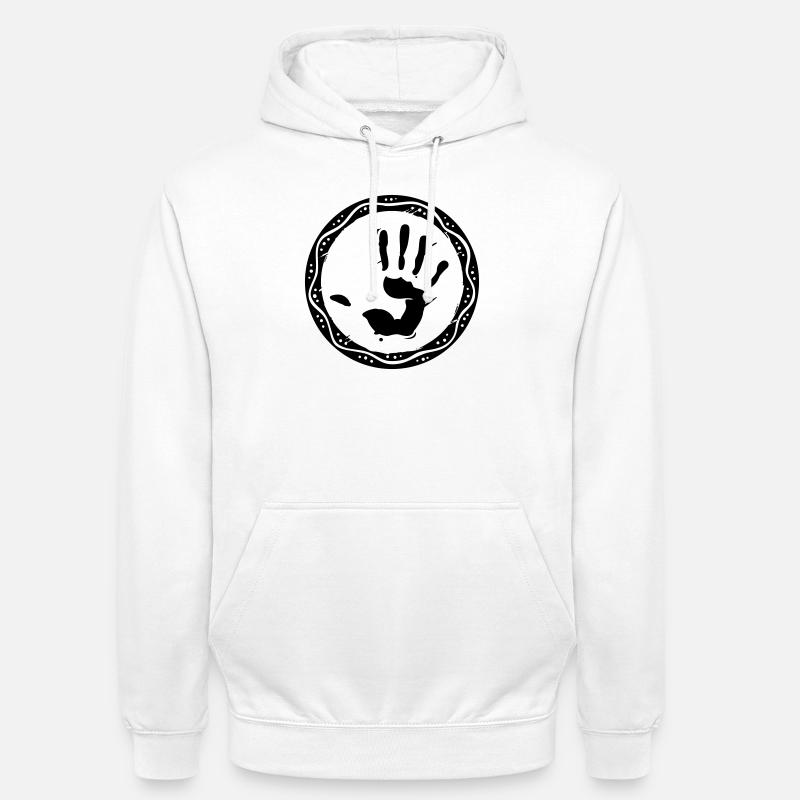 Imprimer la main - Sweat-shirt à capuche unisexe - blanc